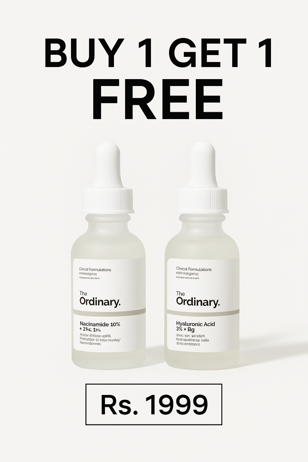 The Ordinary Niacinamide & Hyaluronic Acid – Buy 1 Get 1 FREE!