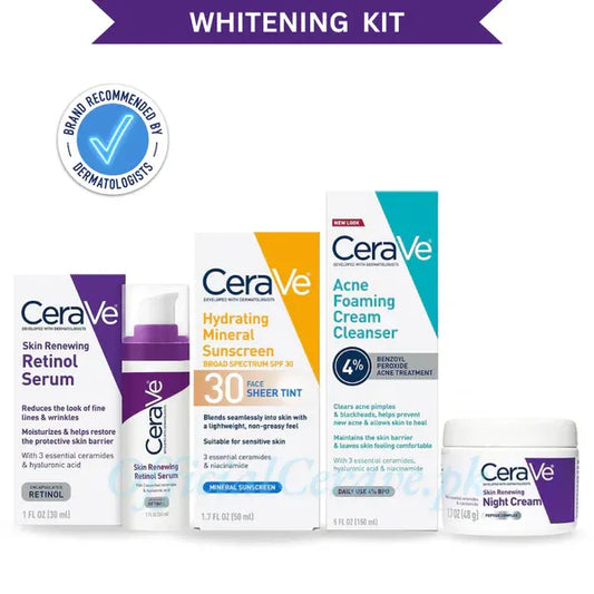 CeraVe Skincare Kit – Sunscreen, Cleanser, Night Cream & Serum
