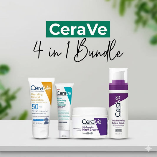 CeraVe Skincare Kit – Sunscreen, Cleanser, Night Cream & Serum